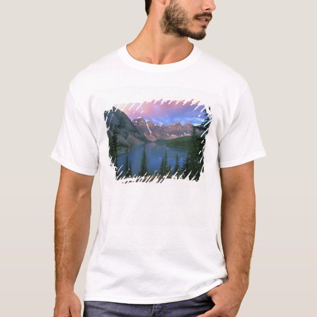 Camiseta Canadá, Alberta, Lago Moraine en Dawn, Banff (Anverso)