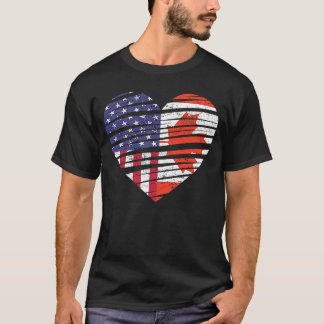 Camiseta Canadá Americano Creció el Patrimonio Patriótico d