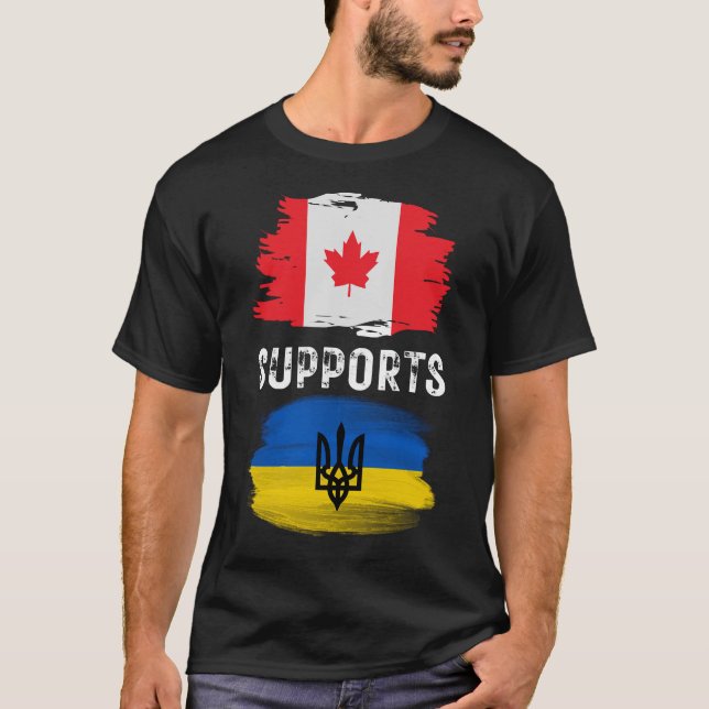 Camiseta Canadá apoya a Ucrania, apoya a Ucrania (Anverso)