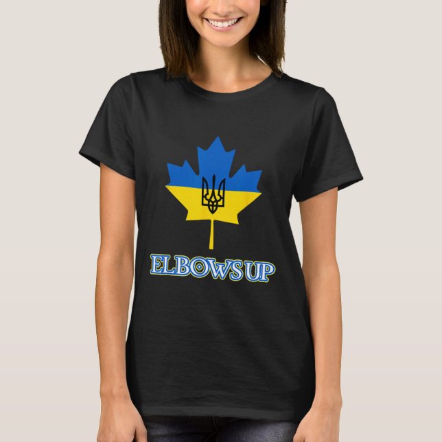 Camiseta Canadá apoya a Ucrania con la hoja de arce trident (Anverso)