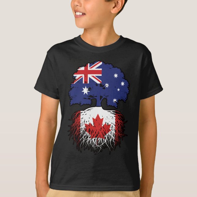 Camiseta Canadá Australia Australia Australia Roots de árbo (Anverso)