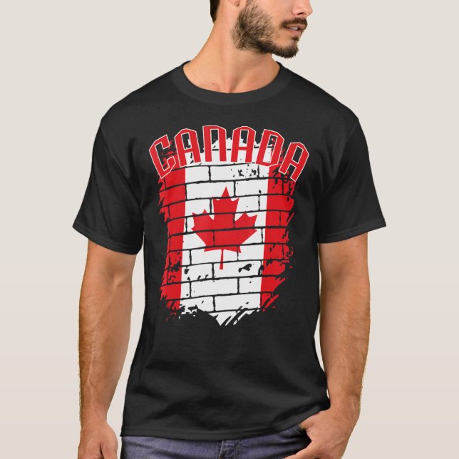 Camiseta Canadá Bandera arce hoja de arce Canadá Día Histor (Anverso)