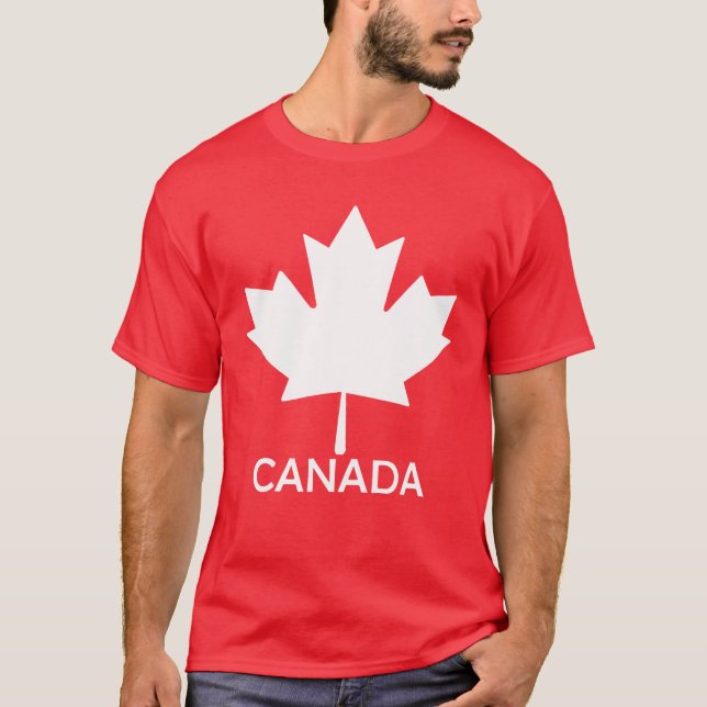 Camiseta Canadá: Bandera canadiense de 2022 con hojas de ar (Anverso)
