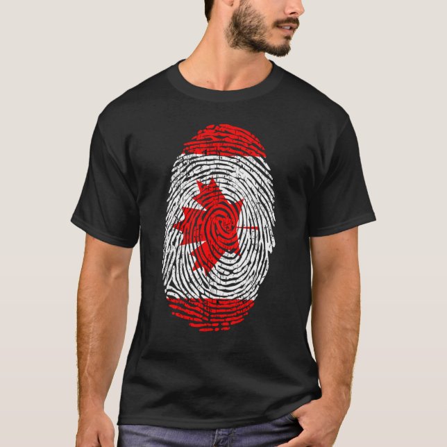 Camiseta Canadá Bandera Canadiense Huella de arce Citize (Anverso)