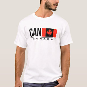 Camiseta Canadá Bandera Código Internacional del País Puede