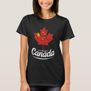 Camiseta Canadá Bandera de China Rozas Canadienses Chinas