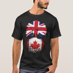 Camiseta Canadá Bandera de raíces de árboles británicos bri