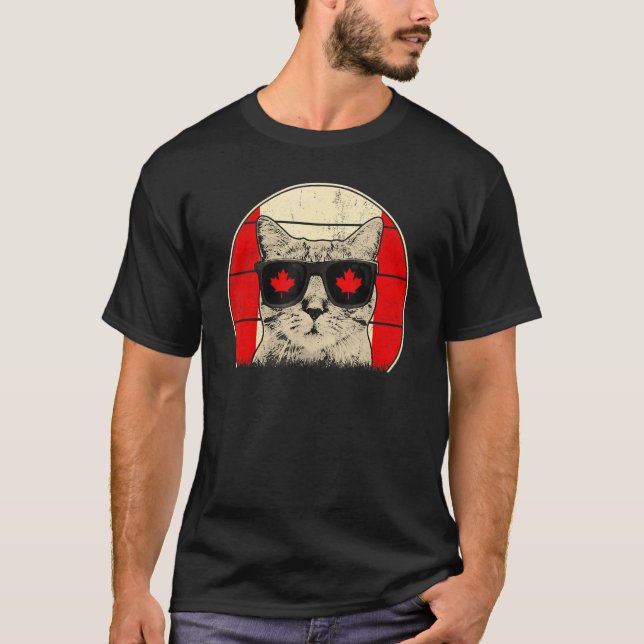 Camiseta Canadá Bandera Gafas de sol canadienses Hombres Mu (Anverso)