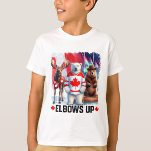 Camiseta Canada Bandera Hockey Funny Beaver Boxing M Codos