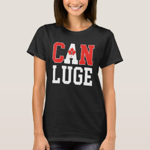 Camiseta Canadá Bandera Luge Rider Canadiense Can Luge