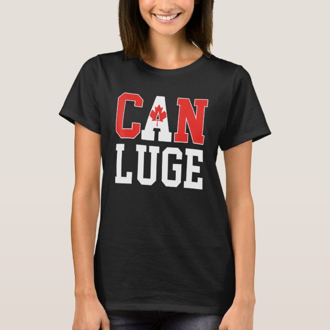 Camiseta Canadá Bandera Luge Rider Canadiense Can Luge (Anverso)