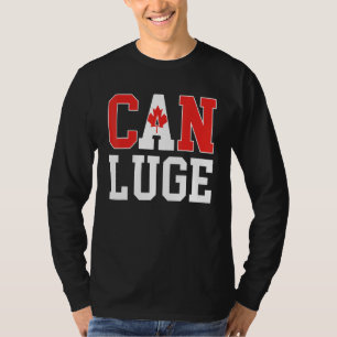 Camiseta Canadá Bandera Luge Rider Canadiense Can Luge