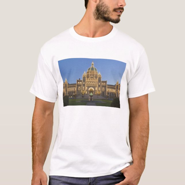 Camiseta Canadá, BC, Victoria, Edificio de la Legislatura d (Anverso)