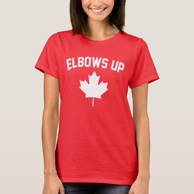 Camiseta Canadá Codos Arriba - Orgulloso Canadiense (Anverso)