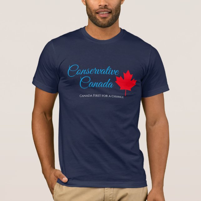 Camiseta Canadá conservador. Canadá primero para un cambio. (Anverso)