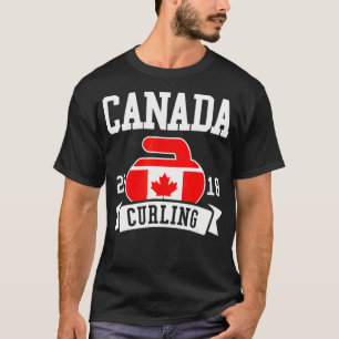 Camiseta Canadá Curling 2018 Dark