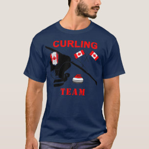 Camiseta Canadá Curling Gracioso diseño para amantes del cu
