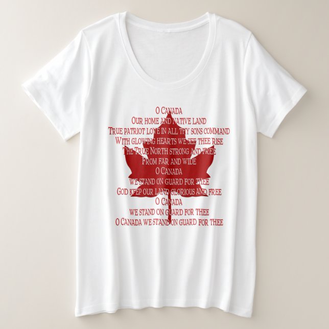 Camiseta Canadá de Canadá de tamaño superior para  (Anverso del diseño)