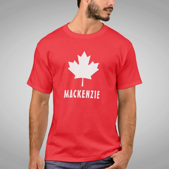 Camiseta Canadá Día Rojo Blanco Bandera Canadiense Nombre d (Subido por el creador)