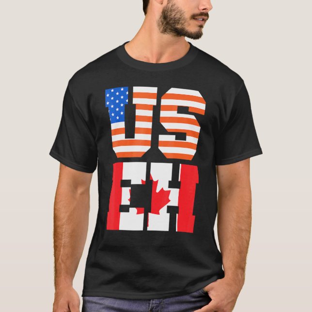 Camiseta Canadá Día Usa Canad Bandera Canadiense Canadiense (Anverso)