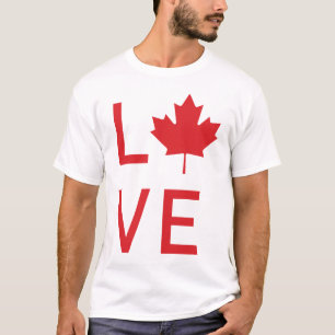 Camiseta Canadá: Diseño de amor con hoja de arce canadiense