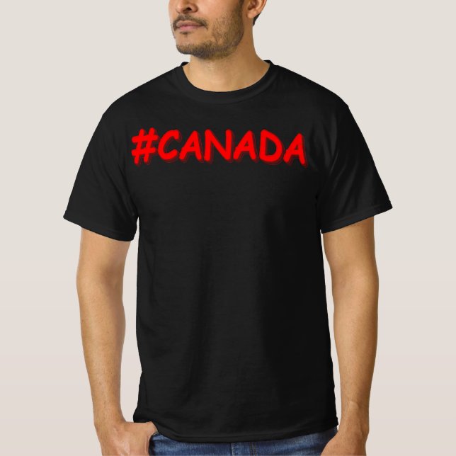 Camiseta "CANADÁ" Diseño De Expresión Cuta. ¡Hazte con una  (Anverso)