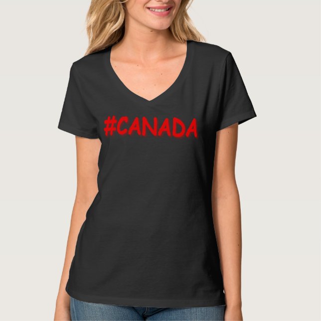 Camiseta "CANADÁ" Diseño De Expresión Cuta. ¡Hazte con una  (Anverso)