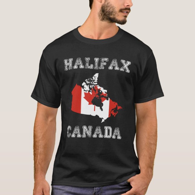 Camiseta Canada Distressed Flag Halifax Pride (Anverso)