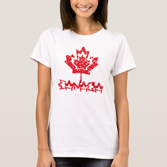 Camiseta CANADA double RAIN EARTH MAPLE BY MASANSER PIXELAT (Anverso)