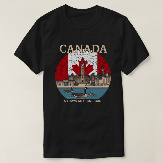 Camiseta Canadá - Edificio del Parlamento y Patrimonio Cana (Diseño del anverso)