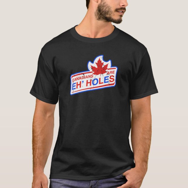 Camiseta Canadá Eh Canadienses Son Hinchas Funny De Hockey (Anverso)
