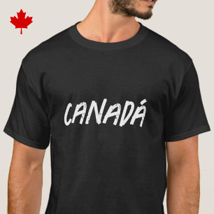 Camiseta Canadá - en Español - negro + blanco