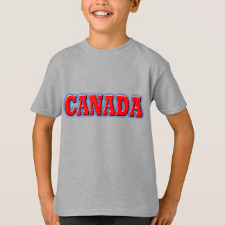 Camiseta Canadá en negrita y rojo