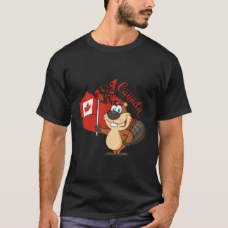 Camiseta Canadá entrega bandera de Groundhog canadiense