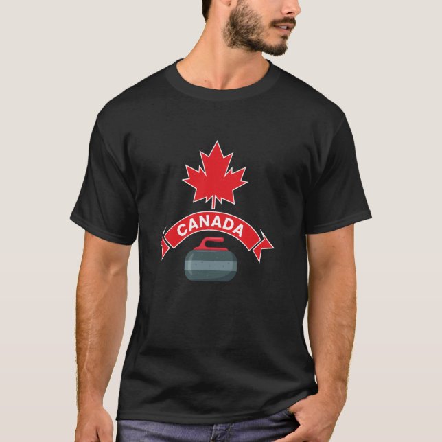 Camiseta Canadá: Equipo canadiense frena el sopor rojo blan (Anverso)