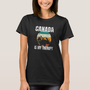 Camiseta Canadá es mi terapia Canadá emigrante de fans