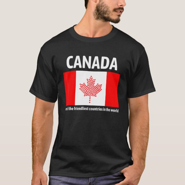 Camiseta Canadá Es Uno De Los Países Más Amigables En El (Anverso)