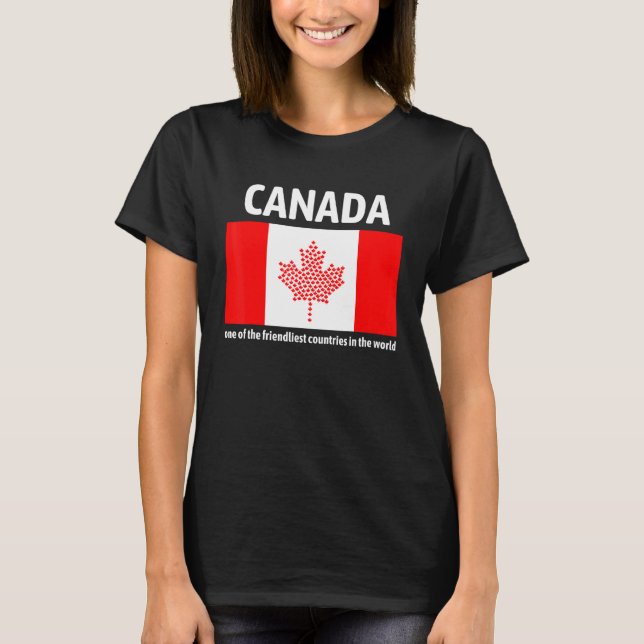 Camiseta Canadá Es Uno De Los Países Más Amigables En El (Anverso)
