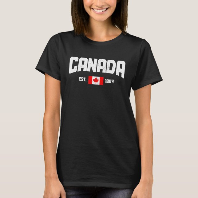 Camiseta Canada Est 1867 Maple Leaf Canadian Flag Pride Roo (Anverso)