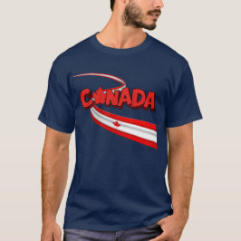 Camiseta Canada Flag Ribbon Dynamic Graphic 