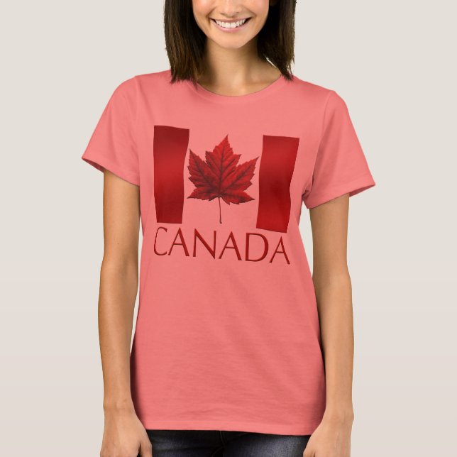 Camiseta Canada Flag Shirt Plus tamaño Canada Baseball Jers (Anverso)