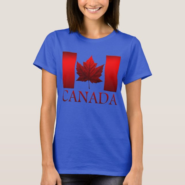 Camiseta Canada Flag Shirt Plus tamaño Canada Baseball Jers (Anverso)