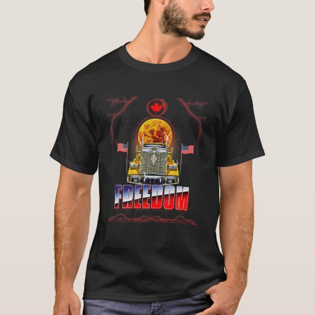 Camiseta Canada Freedom Convoy 2022 Canadian Truckers Suppo (Anverso)