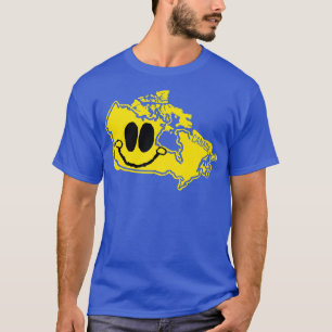 Camiseta Canadá Happy toon Map Face con sonrisa