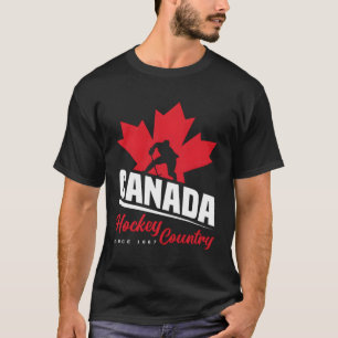 Camiseta Canadá Hockey Maple Leaf Jugador de hockey sobre h