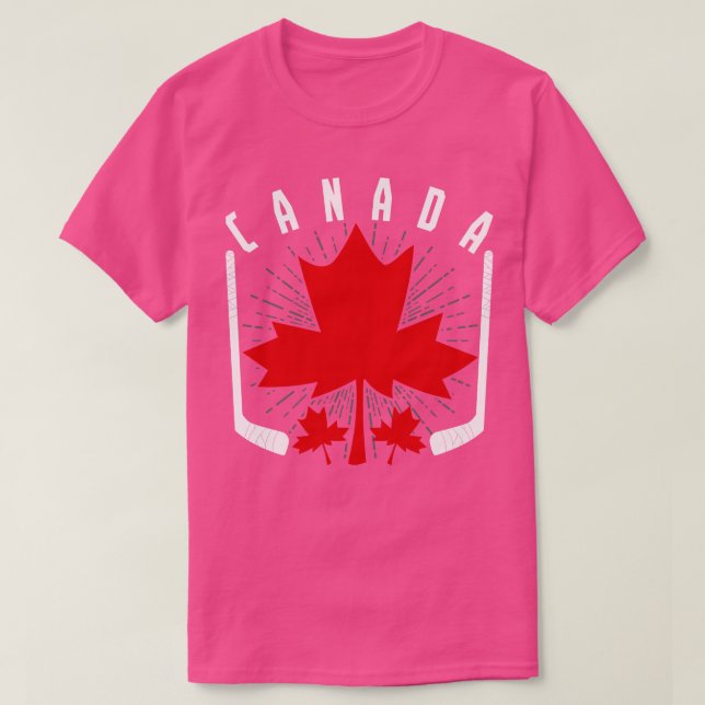 Camiseta Canadá: Hockey sobre hielo Maple Leaf (Diseño del anverso)