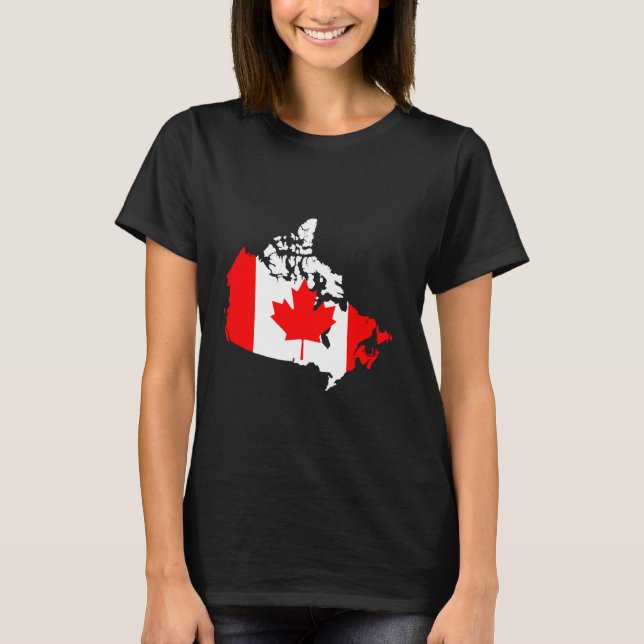 Camiseta Canadá, Hoja de Arce, Canadiense, Amo Canadá (Anverso)