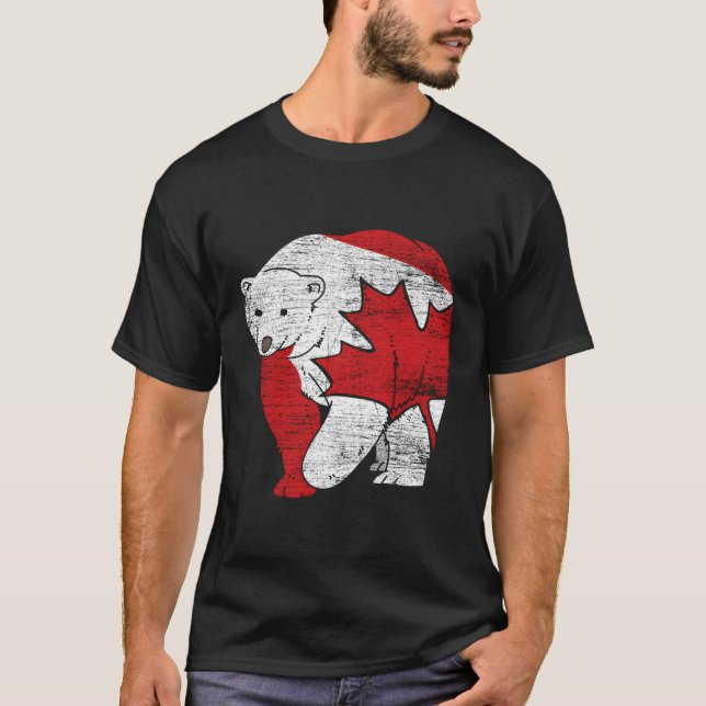 Camiseta Canadá: hoja de arce de oso (Anverso)