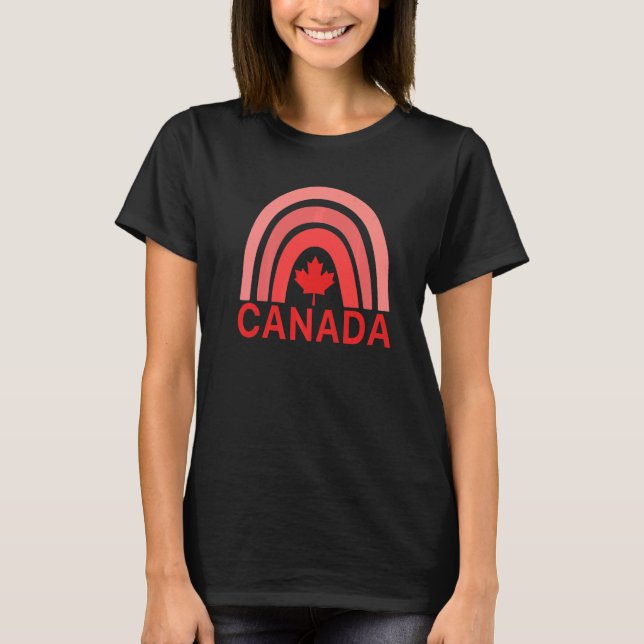 Camiseta Canadá hojas de arcoiris de arce Símbolos canadien (Anverso)