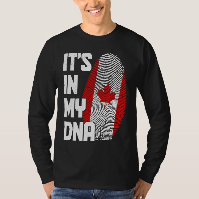Camiseta Canada It's In My DNA Canadian Flag Pride Roots (Anverso)